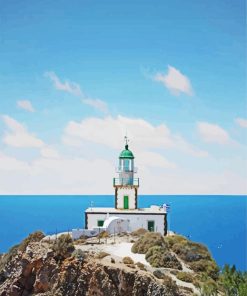 The Lighthouse At Akrotiri Santorini paint by numbers