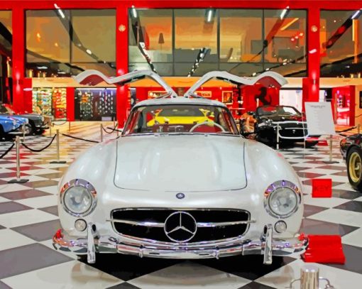 White Car Key Museum paint by numbers