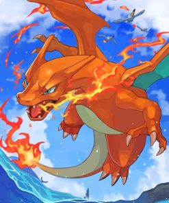 Pokemon Charizard Character paint by numbers