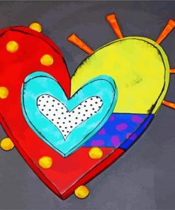 Valentines Heart paint by numbers