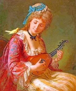 Vintage Musician Lady paint by numbers