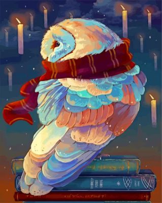 Colorful Hedwig Bird paint by numbers