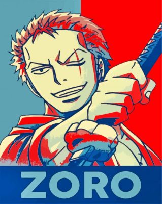 Zoro One Piece Illustration paint by numbers