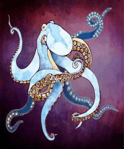 Aesthetic Metallic Octopus paint by numbers