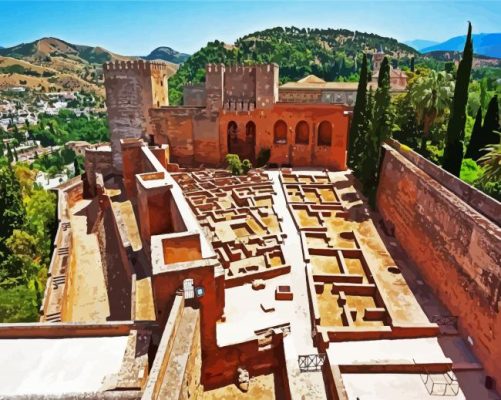 Aesthetic Alhambra Palace paint by numbers