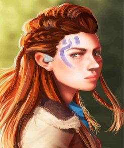 Aloy Character paint by numbers