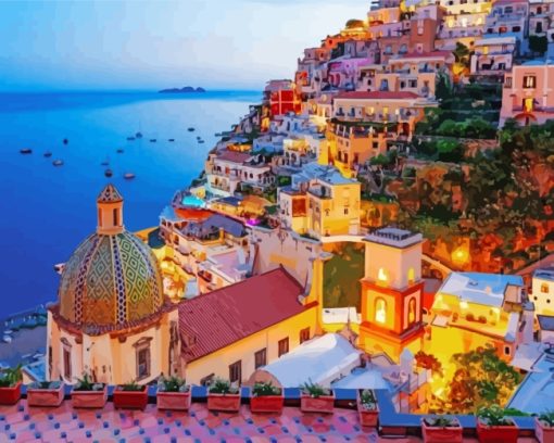 Amalfi Coast Italy paint by numbers