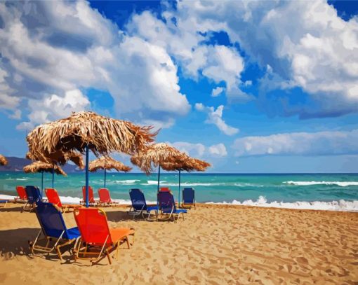 Ammoudara Beach paint by numbers