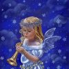 Angel Girl With Trumpet paint by numbers