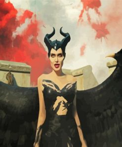 Angelina Jolie Maleficent paint by numbers