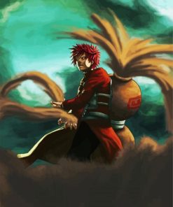 Angry Gaara Character paint by numbers