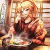 Anime Girl Eating Ramen paint by numbers