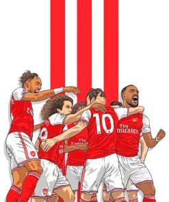 Arsenal Players Art paint by numbers