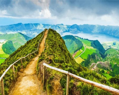 Azores Nature Scene paint by numbers