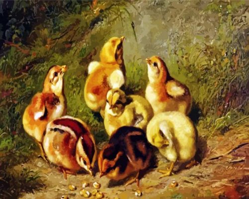 Aesthetics Baby Chicks paint by numbers