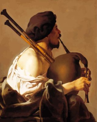 Bagpipe Player paint by numbers