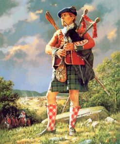 Bagpipe Man Player paint by numbers