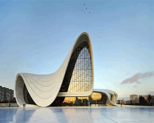 Heydar Aliyev Centre Building paint by numbers