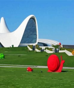 The Heydar Aliyev Center paint by numbers