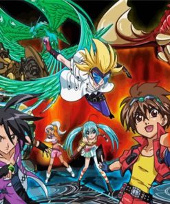 Characters Of Bakugan Battle Brawlers paint by numbers