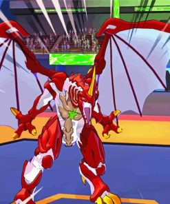 Bakugan Battle Brawlers Dragon paint by numbers