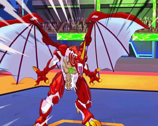 Bakugan Battle Brawlers Dragon paint by numbers