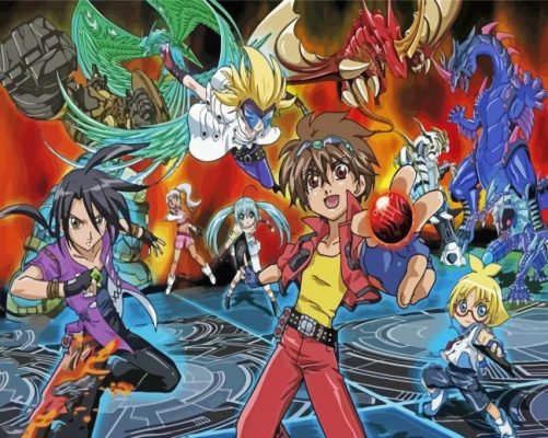 Bakugan Battle Brawlers Anime paint by numbers