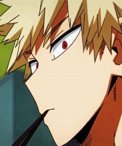 Katsuki Bakugo Face paint by numbers