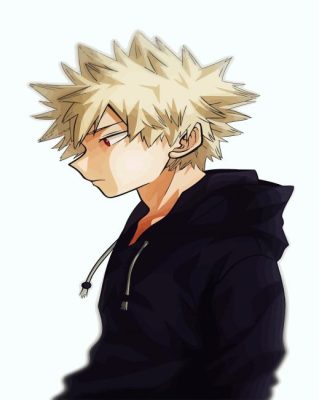 Katsuki Bakugo Side Profile paint by numbers