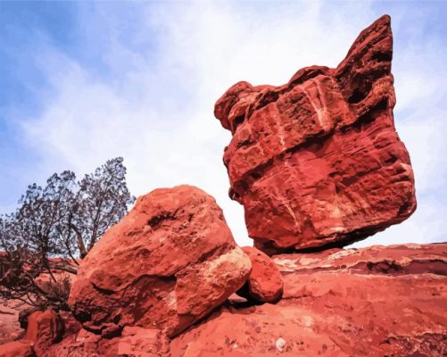 Balanced Rock Denver paint by numbers