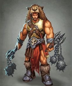 Aesthetic Barbarian Man paint by numbers