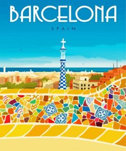 Barcelona Park Güell paint by numbers