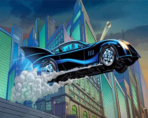 Fantastic Batmobile Car paint by numbers
