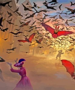 Bats Flock paint by numbers