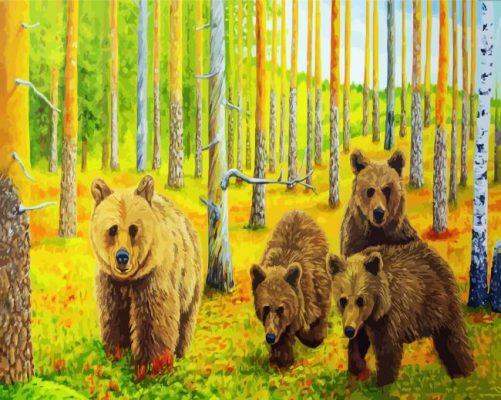 Aesthetics Bears Family paint by numbers