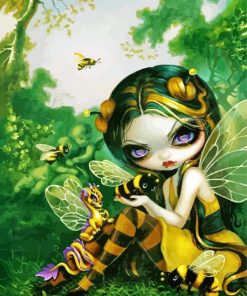 Aesthetic Bee Girl paint by numbers