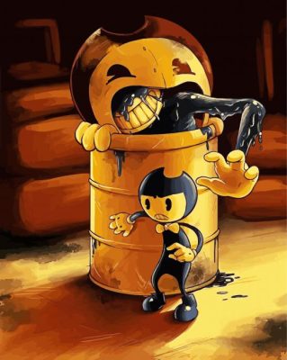 Bendy Game Character paint by numbers