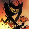 Bendy Running Away From Monster paint by numbers