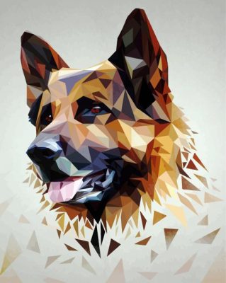 Berger Head Dog Art paint by numbers