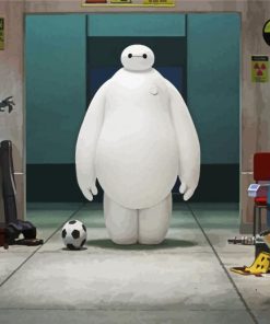 White Baymax Robot paint by numbers