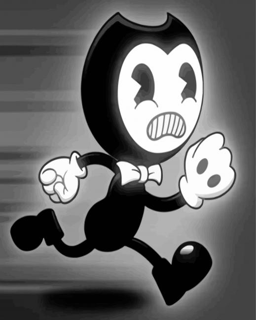 Black And White Bendy paint by numbers