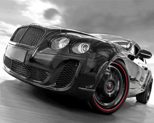 Aesthetic Black Bentley paint by numbers