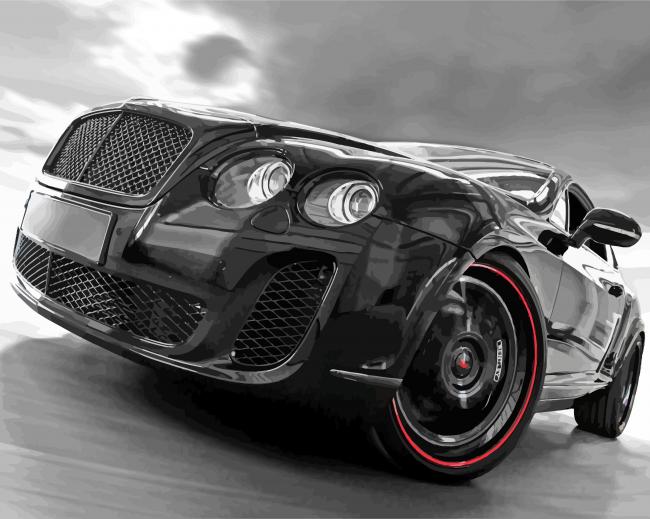 Aesthetic Black Bentley paint by numbers
