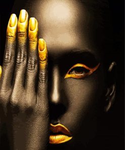 Black Gold Woman paint by numbers