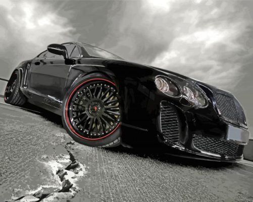 Luxury Black Bentley paint by numbers