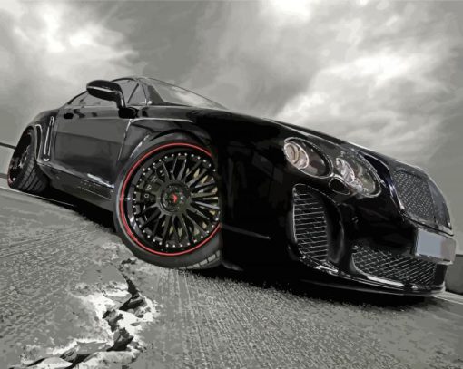 Luxury Black Bentley paint by numbers