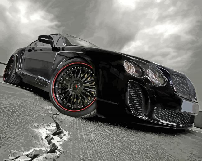 Luxury Black Bentley paint by numbers