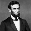 Monochrome Abraham Lincoln paint by numbers