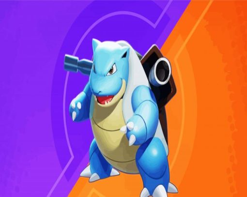 Blastoise Video Game paint by numbers