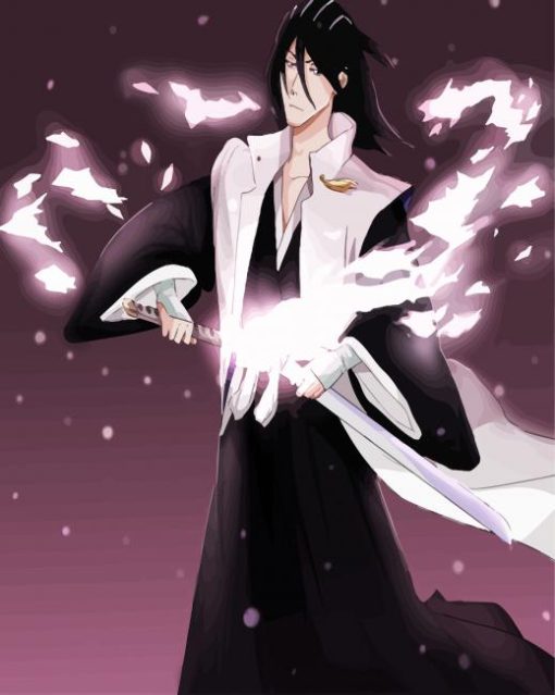 Japanese Byakuya Kuchiki paint by numbers